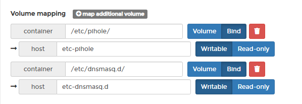 Portainer volume mapping